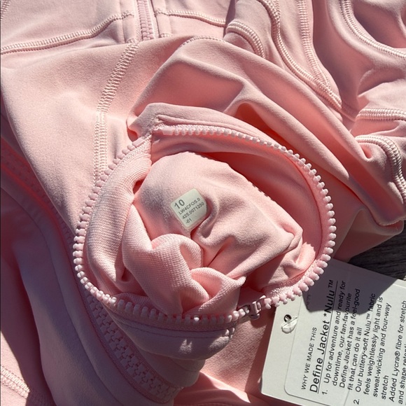 Lululemon Define Jacket Nulu Blush Quartz size 10 NWT - Picture 6 of 8